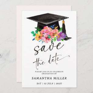 Save The Date Graduation Pink Template