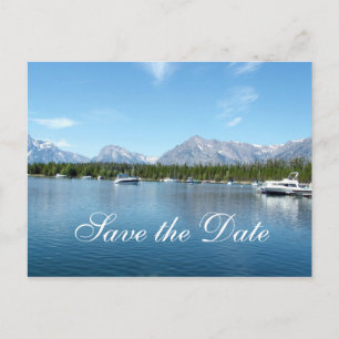 Save the date, Grand Teton National Park. Announcement Postcard