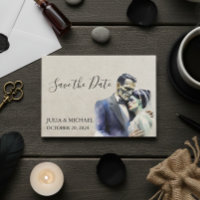 Save the Date Halloween Frankenstein Bride