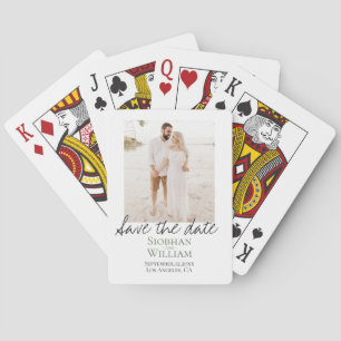 Save The Date Handwritten Personalised Photo Playing Cards