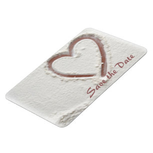 Save the Date Heart of Sand Magnet