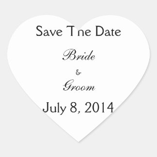 Save The Date Heart Sticker