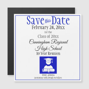 Save The Date High School Reunion Magnet Card