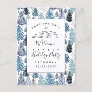 Save The Date Holiday Party Blue Pines Postcard