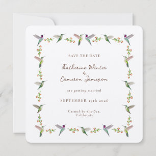 Save the Date Hummingbird Card