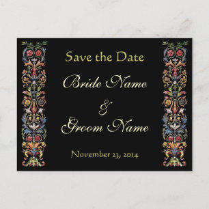 Save the Date Illuminated Manuscript Custom Announcement Postcard