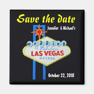 Save the Date in Las Vegas Magnet