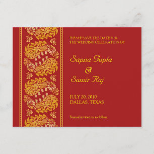 Save The Date Indian Style Card
