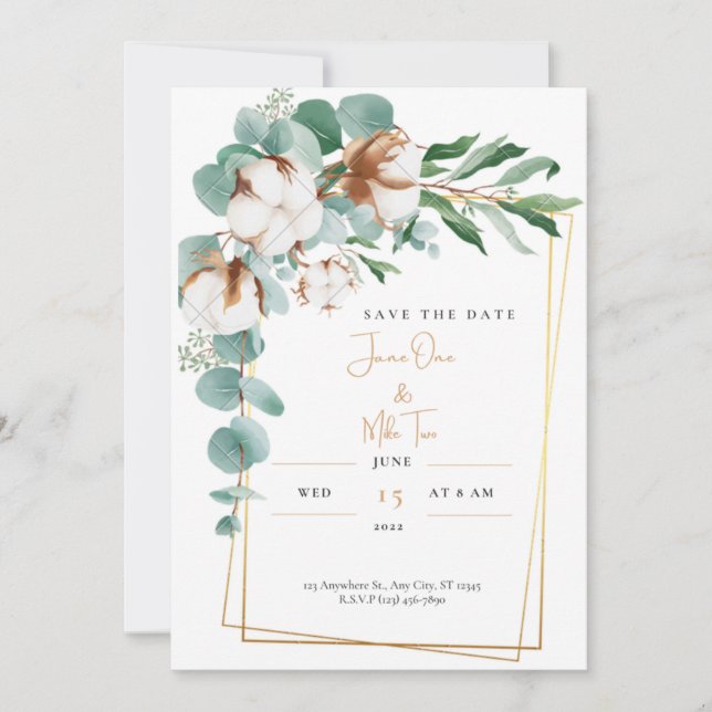 save the date invitation (Front)