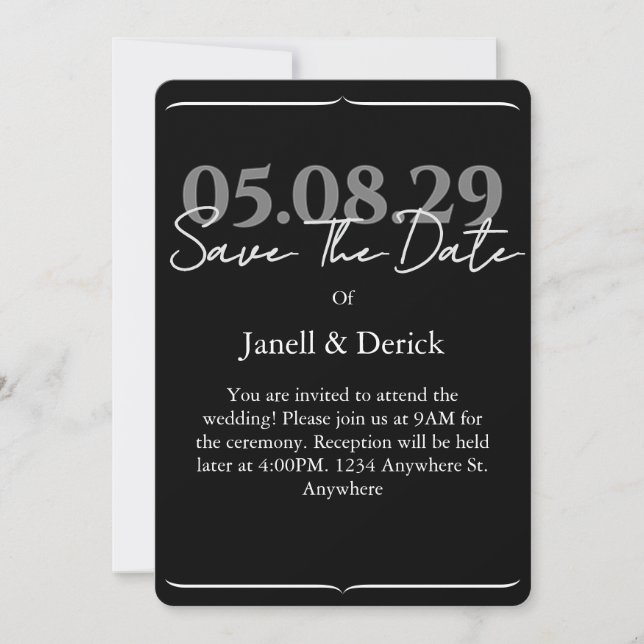 Save The Date Invitation (Front)
