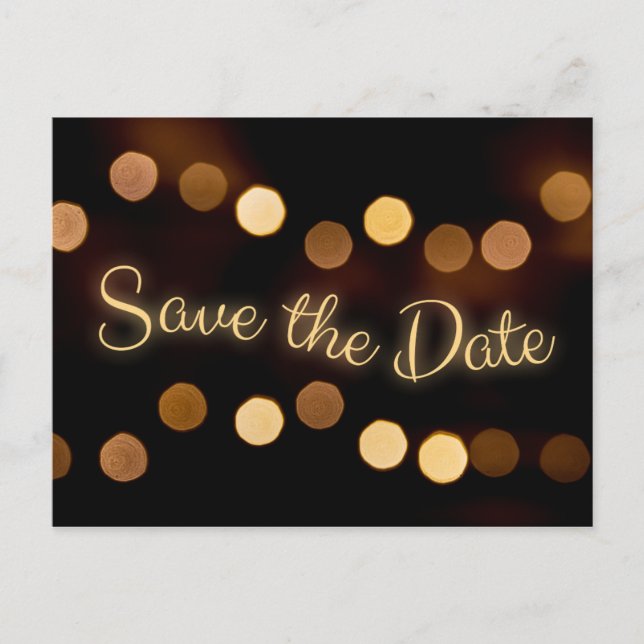 Save the Date invitation card and personal message (Front)