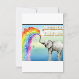 Save the Date Invitation Elephant and Scripture