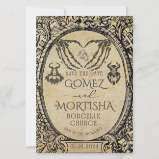 Save the date invitation | Goth | Dark academia