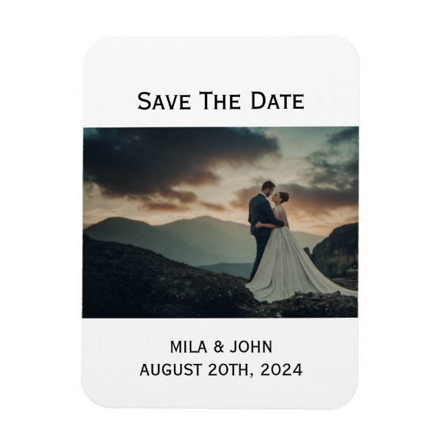 SAVE THE DATE INVITATION PHOTO MAGNET CARD (Vertical)