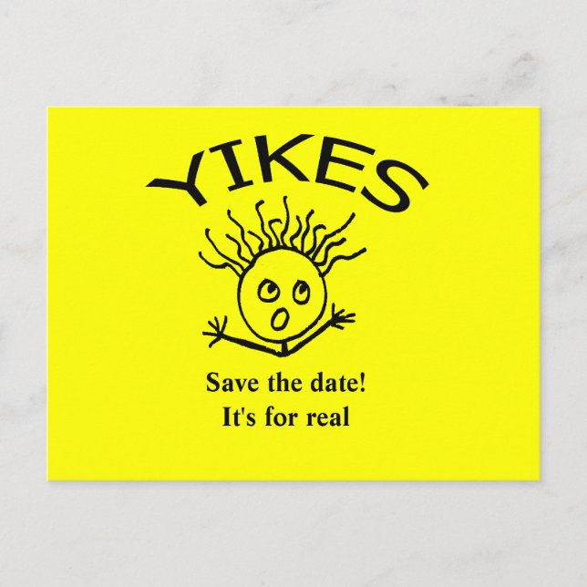 Save the date!   It's for real Announcement Postcard (Front)