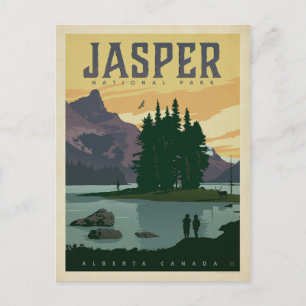 Save the Date   Jasper National Park, Alberta Announcement Postcard