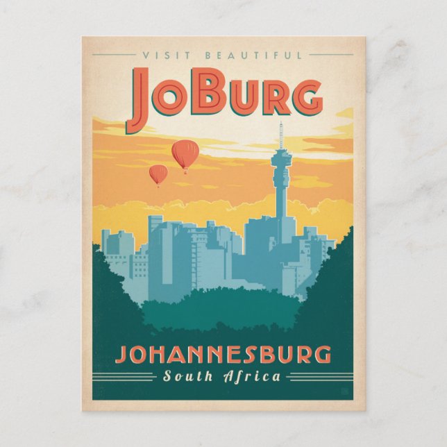 Save the Date | JoBerg, South Africa Announcement Postcard (Front)