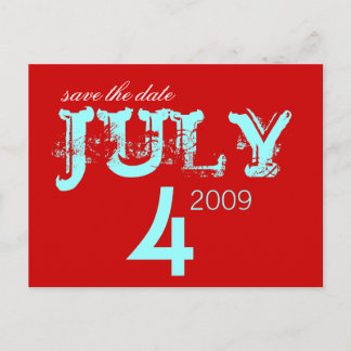 Save the Date - July - Customised Announcement Postcard