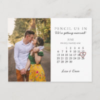 Save the Date June 2021 Month Calendar Pink Heart