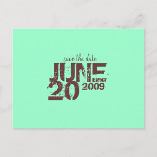 Save the Date JUNE - Customised Announcement Postcard