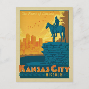 Save the Date   Kansas City, MO Announcement Postcard