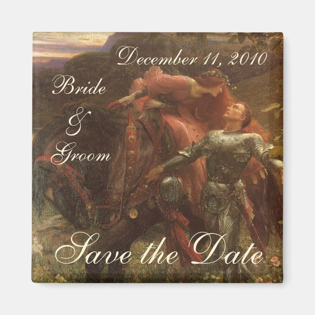 Save the Date! La Belle Dame sans Merci, Dicksee Magnet (Front)