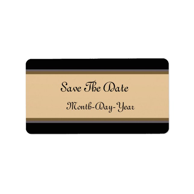 Save The Date Label (Front)