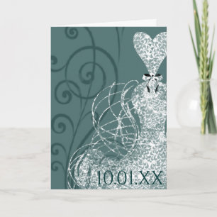 Save the Date -Lace Bride's Gown - Customised Announcement