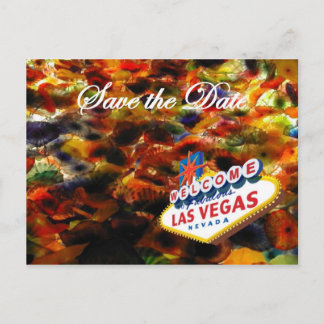 Save the Date Las Vegas Flowers Postcards