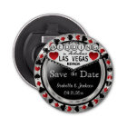 Save the Date Las Vegas Style - Silver & Red
