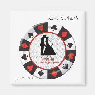 Save the Date Las Vegas Wedding 2 inch Magnet