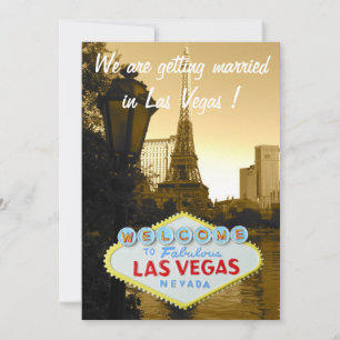 Save the Date Las Vegas Wedding Announcement