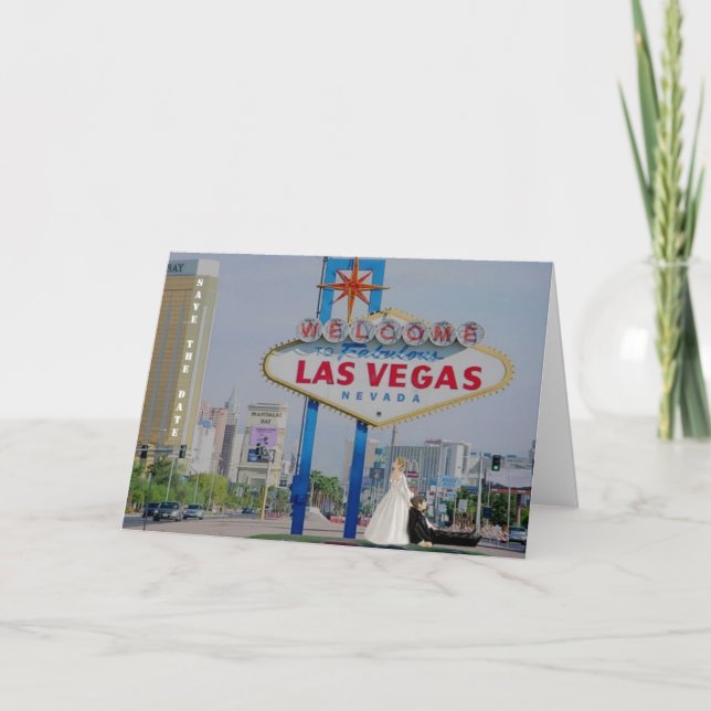 SAVE THE DATE Las Vegas Wedding Card (Front)
