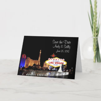 Save the Date Las Vegas Wedding Card
