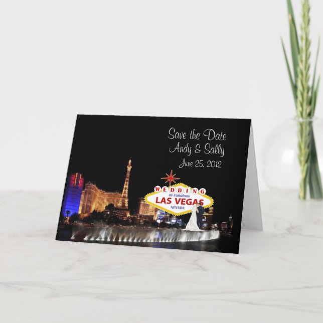 Save the Date Las Vegas Wedding Card (Front)