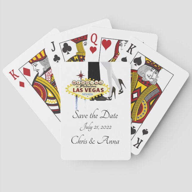 Save the Date Las Vegas Wedding Cards Announcement (Back)