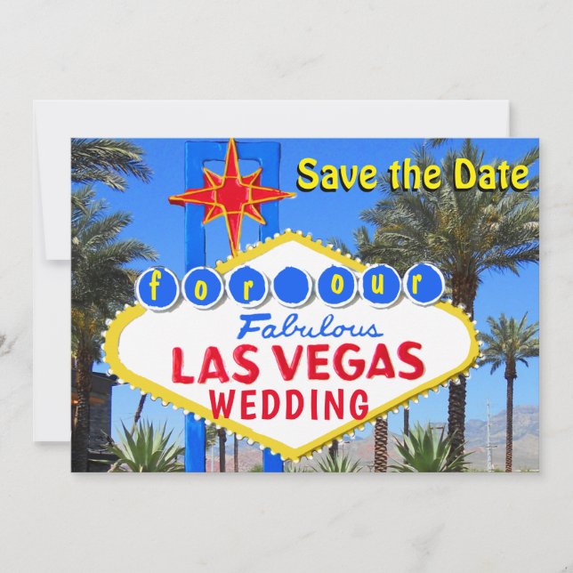 Save the Date Las Vegas Wedding Invitation (Front)
