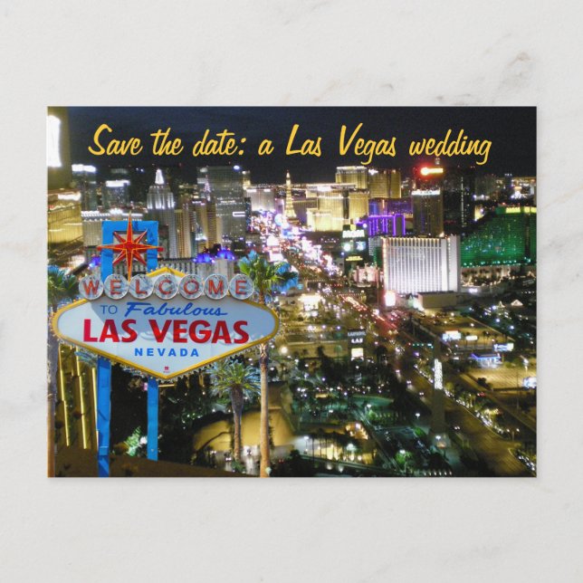 Save the Date Las Vegas Wedding Invite (Front)