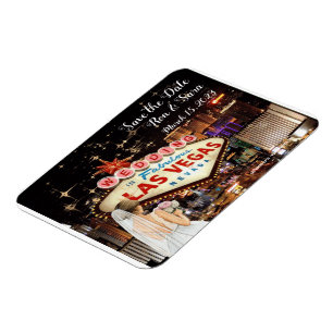 Save the Date Las Vegas Wedding Magnet