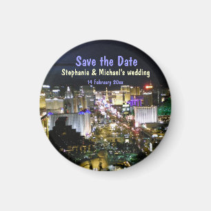 Save the Date Las Vegas Wedding Magnet