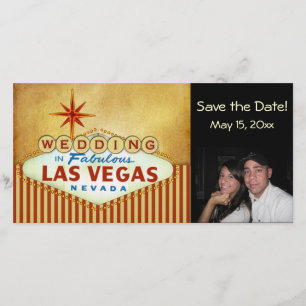 Save the Date Las Vegas Wedding Photocard