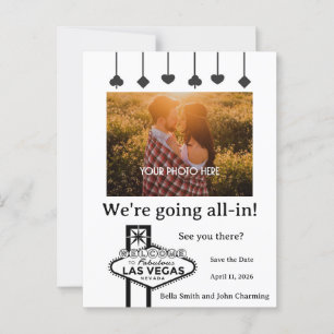 Save the Date Las Vegas Wedding Postcard