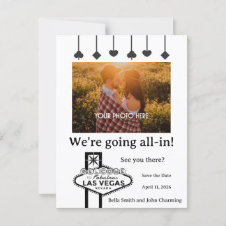 Save the Date Las Vegas Wedding Postcard