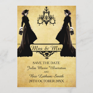 Save The Date - Lesbian Gothic Steampunk Style