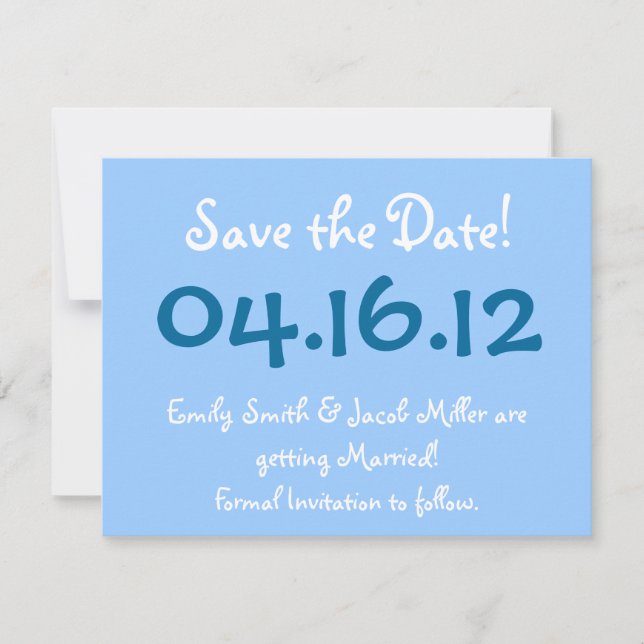 Save the Date Light Blue (Front)