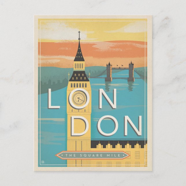 Save the Date | London - The Square Mile Announcement Postcard (Front)