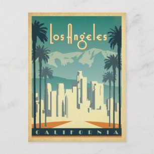 Save the Date   Los Angeles, CA 2 Announcement Postcard