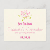 Save The Date Lotus Flower / Water Lily