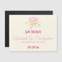 Save The Date Lotus Flower / Water Lily