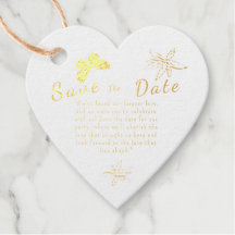 Save The Date Love Heart Favour Tag